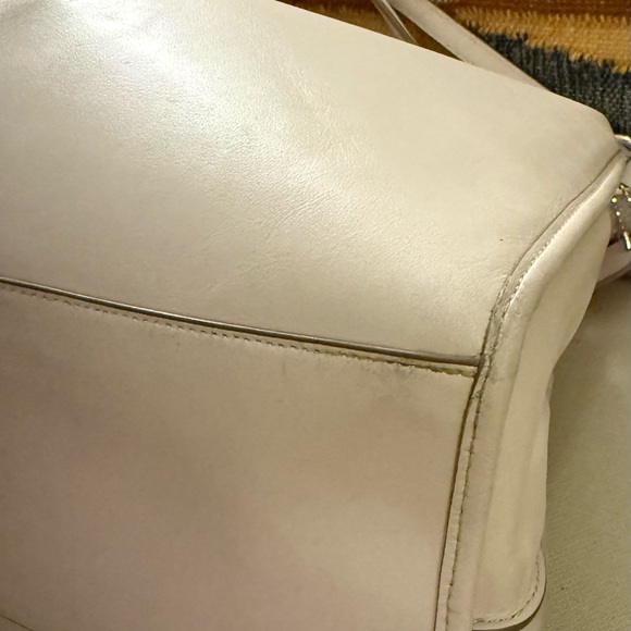 Coach Madison Carlyle Shoulder Bag Chalk Leather F37637 Hobo Tote Purse - Picture 9 of 15